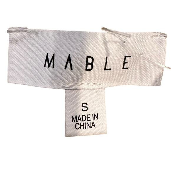 Mable ANTHRO small Monroe mocha tan off shoulder long sleeve crop strap ribbed - Picture 5 of 12